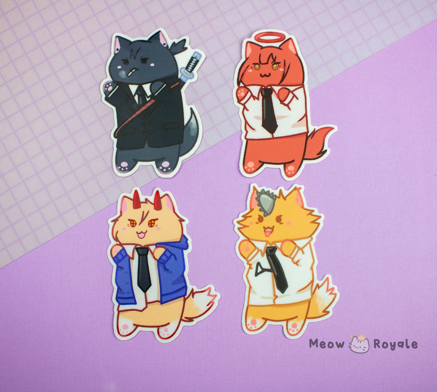 Chainsaw Cat Stickers