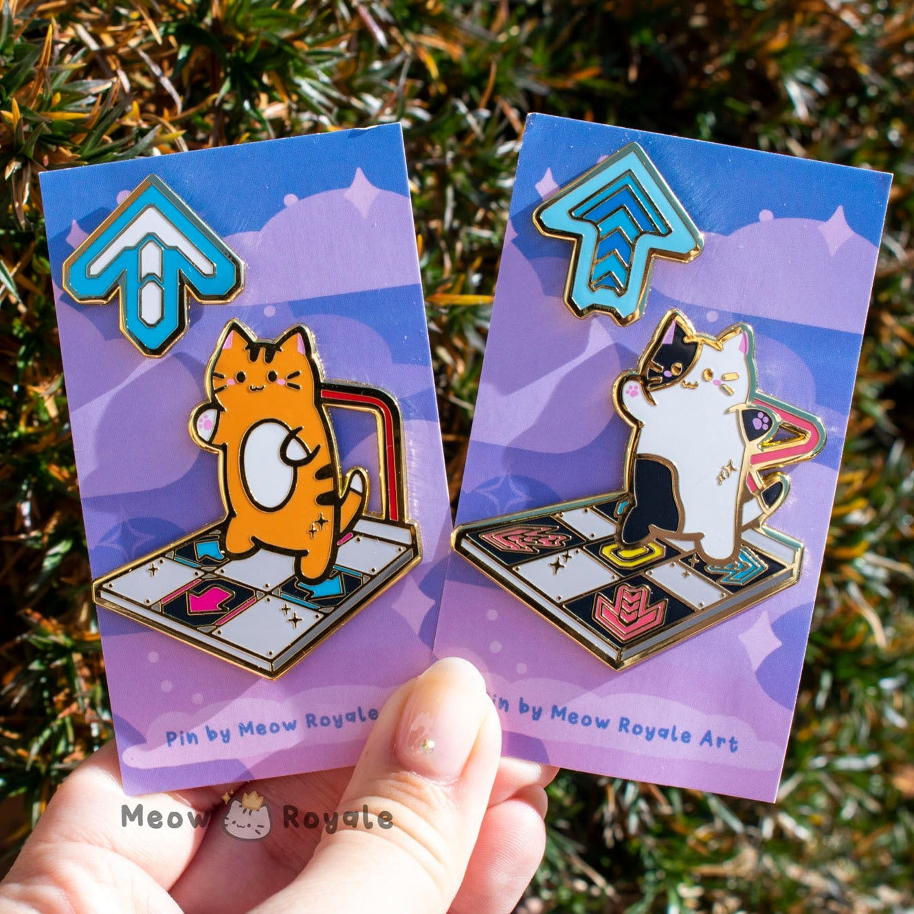 Dance Rush Rhythm Game Cat Enamel Pin