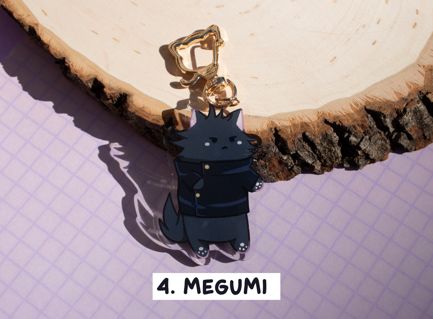 JJK Cat Acrylic Charm Keychain