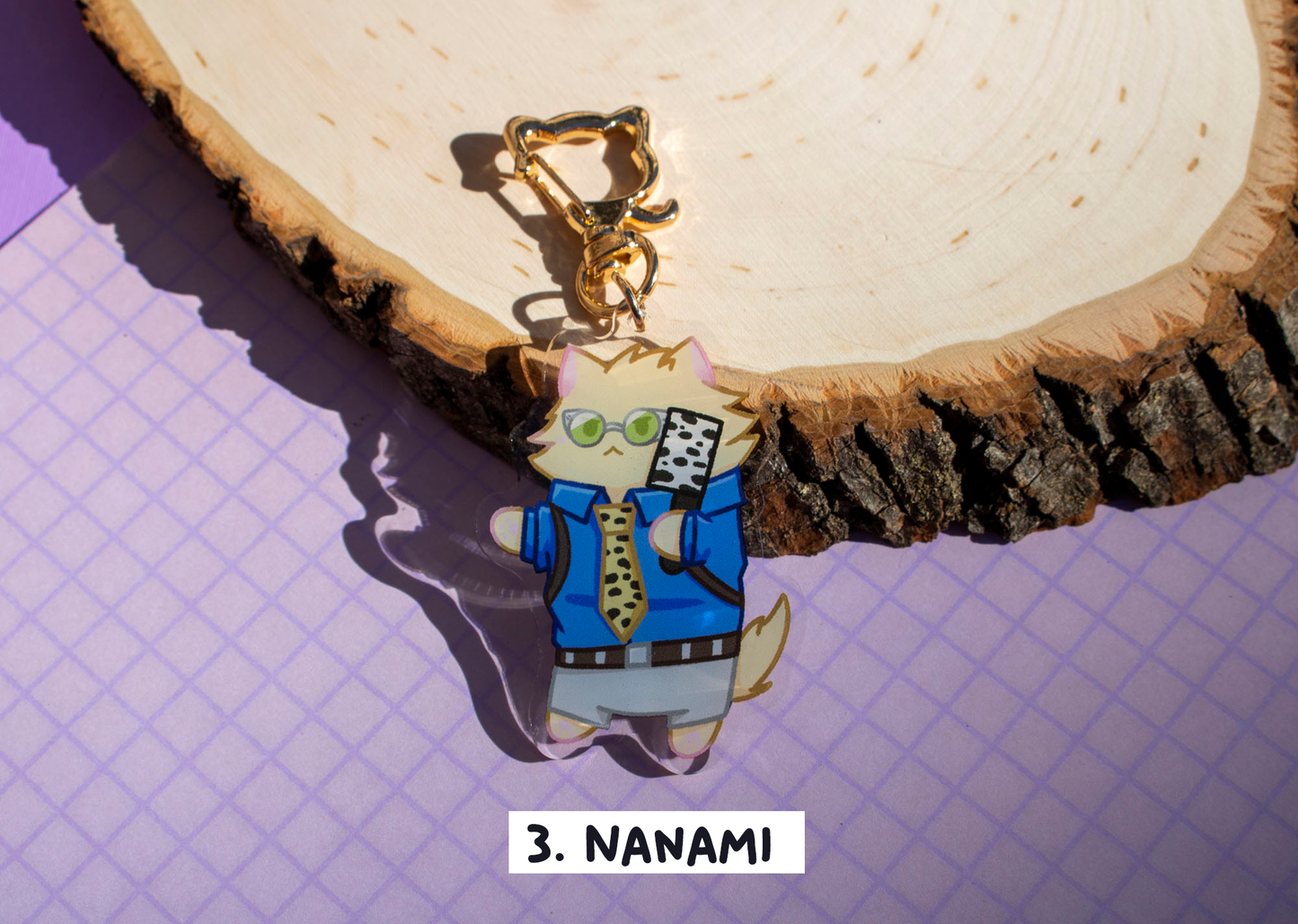 JJK Cat Acrylic Charm Keychain