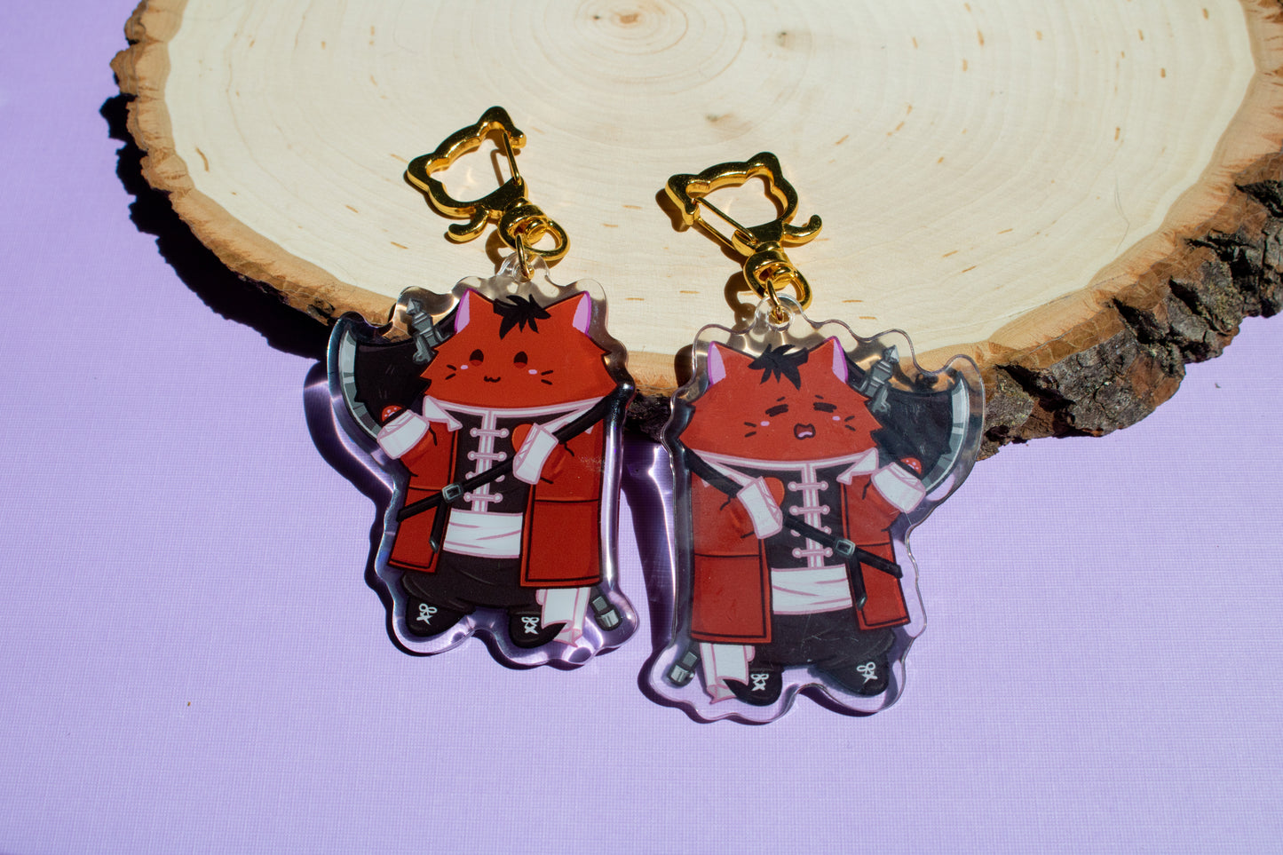 Elf Mage Party Cat Acrylic Charm Keychains