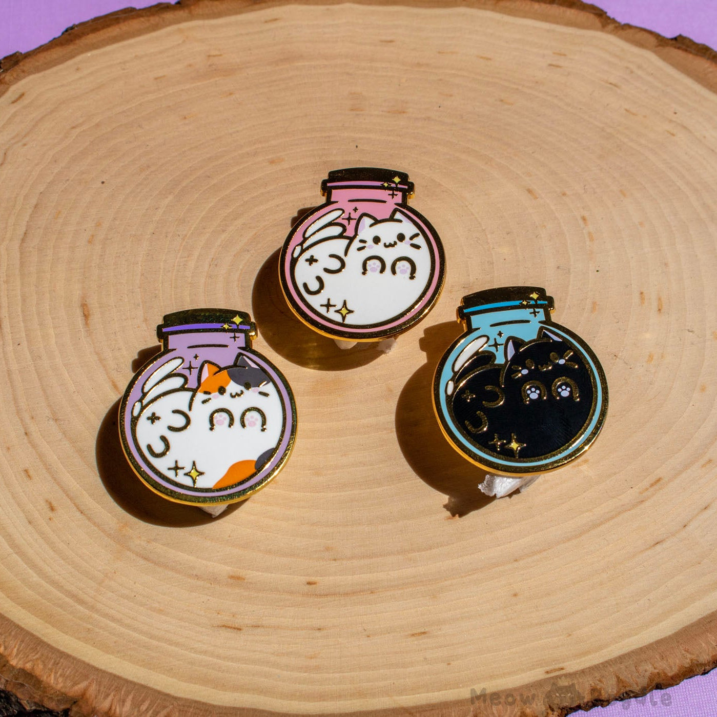 Cat Potion Bottle Enamel Pin
