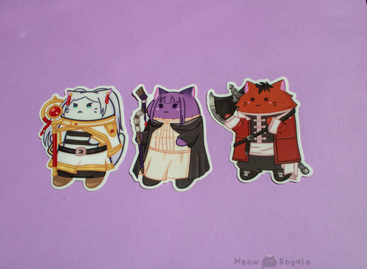 Elf Mage Party Cat Acrylic Charm Stickers