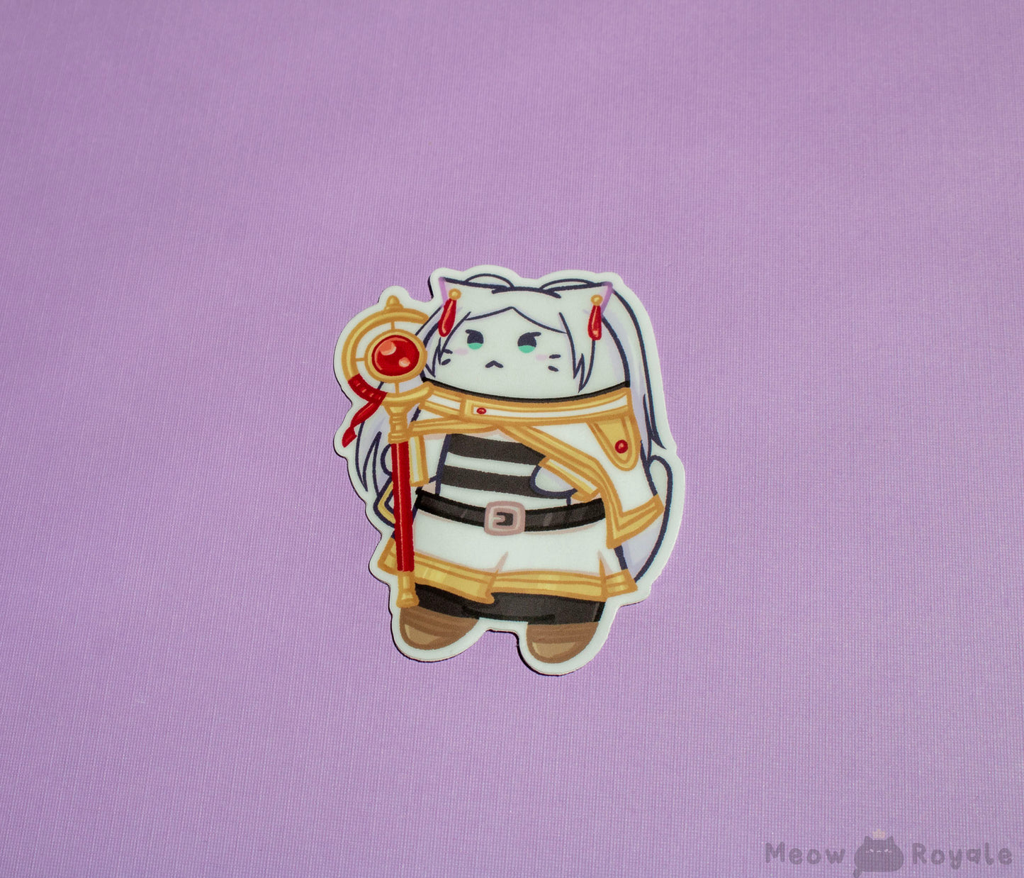 Elf Mage Party Cat Acrylic Charm Stickers