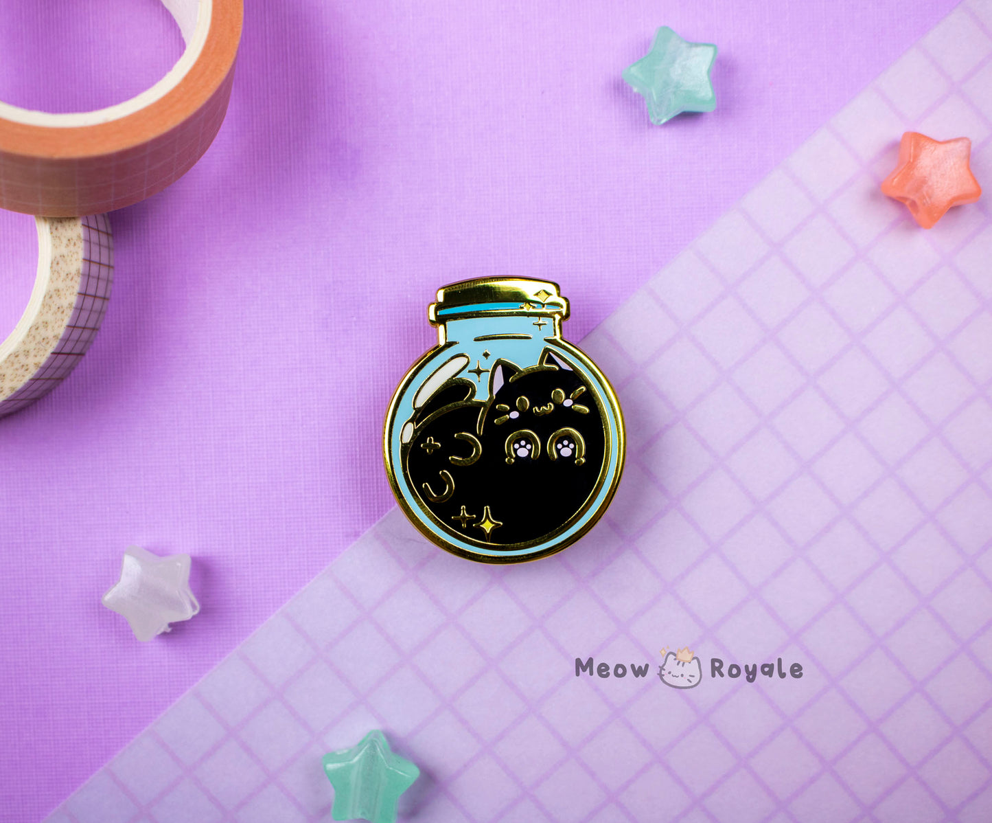 Cat Potion Bottle Enamel Pin