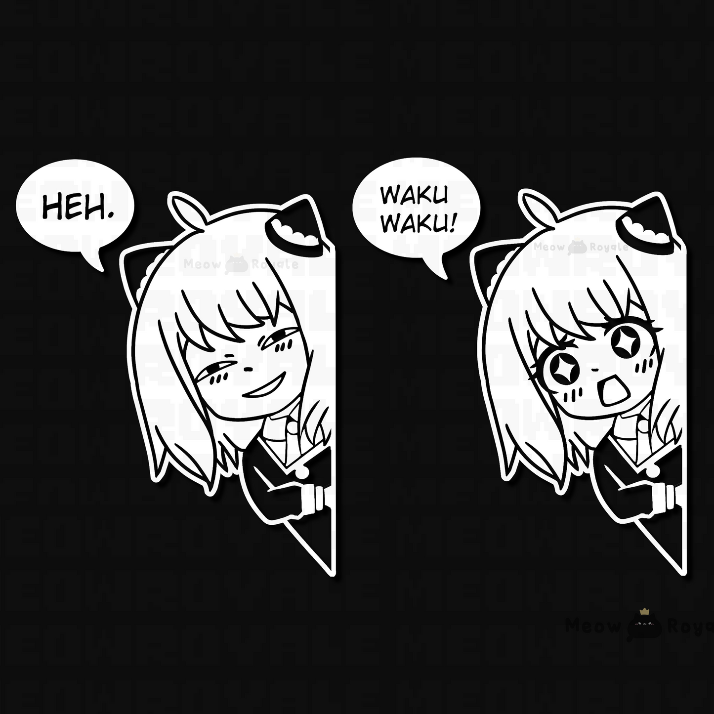 Anya Waku Waku Heh Yinyl Decal