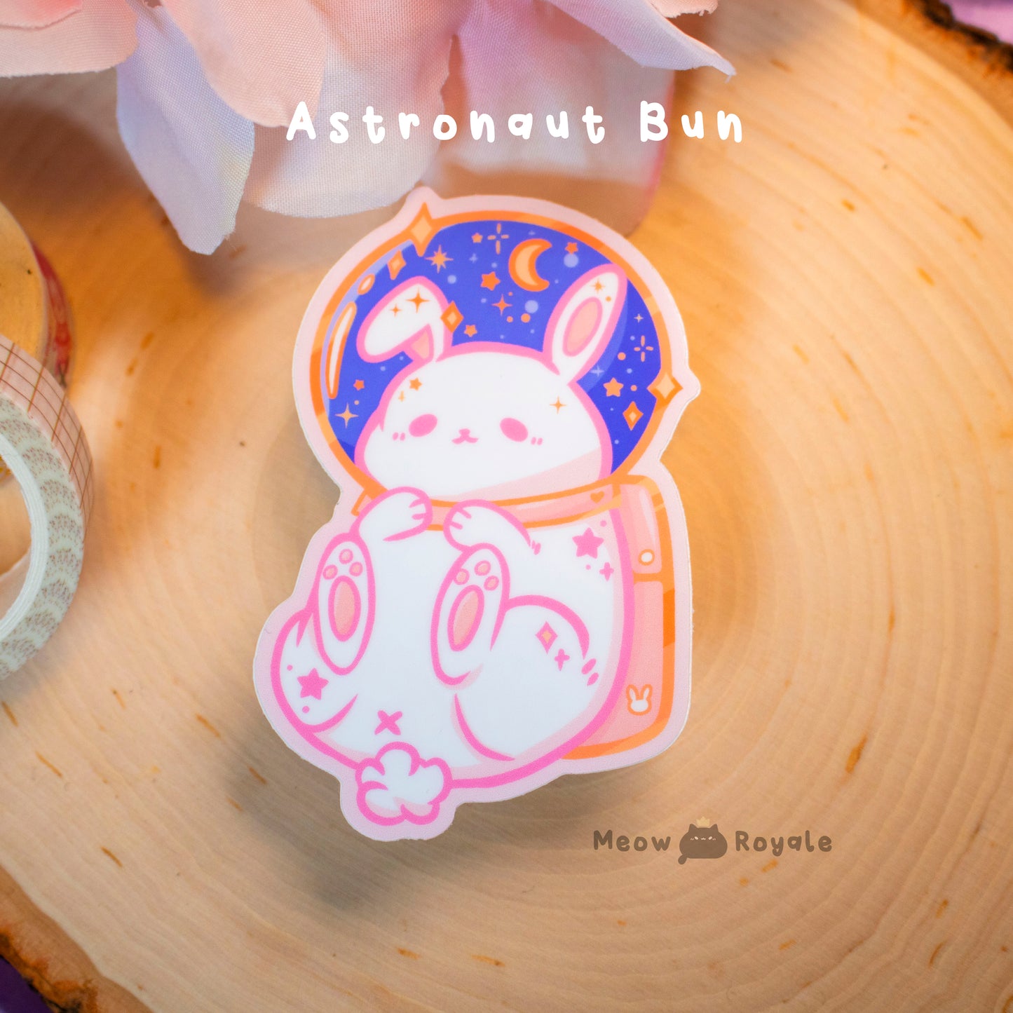 Space and Moon Bunny Stickers