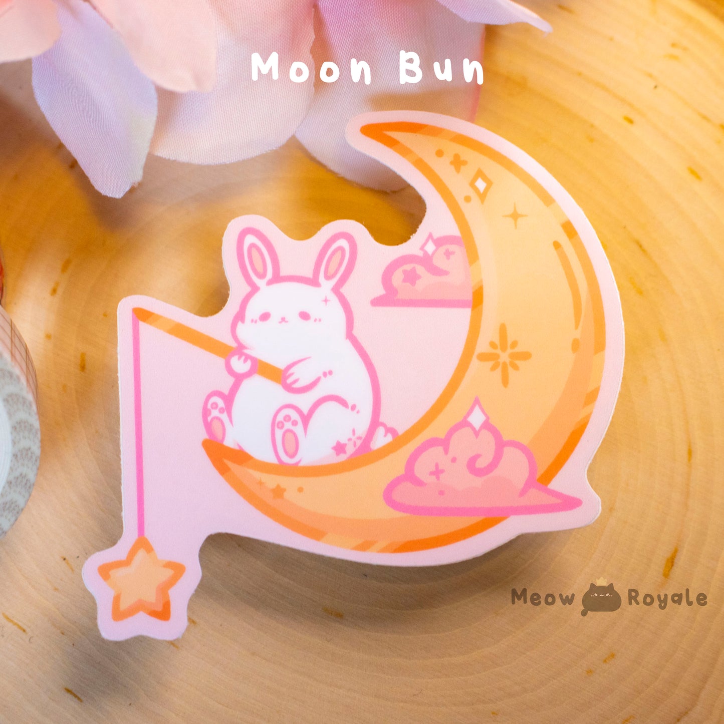 Space and Moon Bunny Stickers