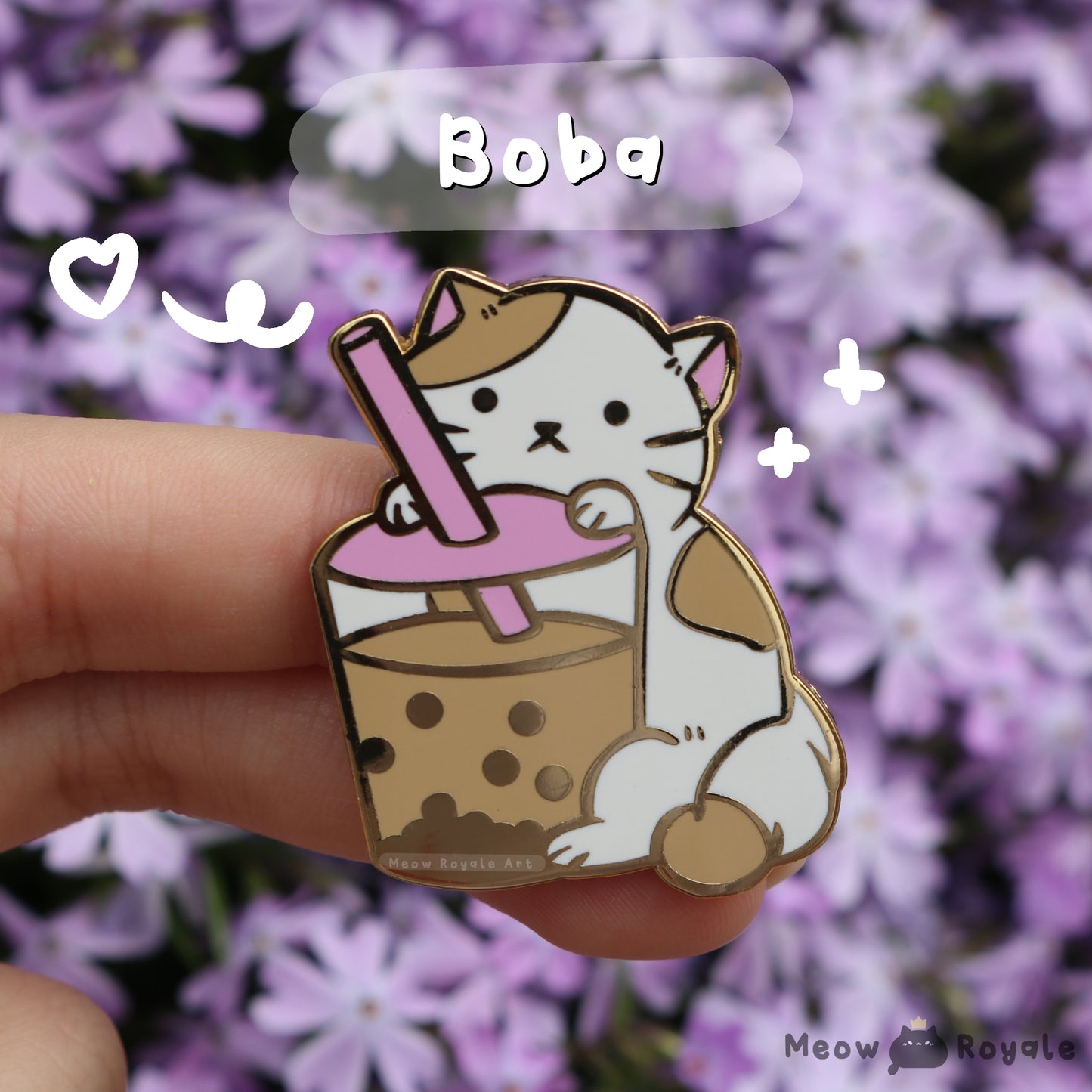 Bubble Tea, Yakult, Ramune and Soju Cat Enamel Pin