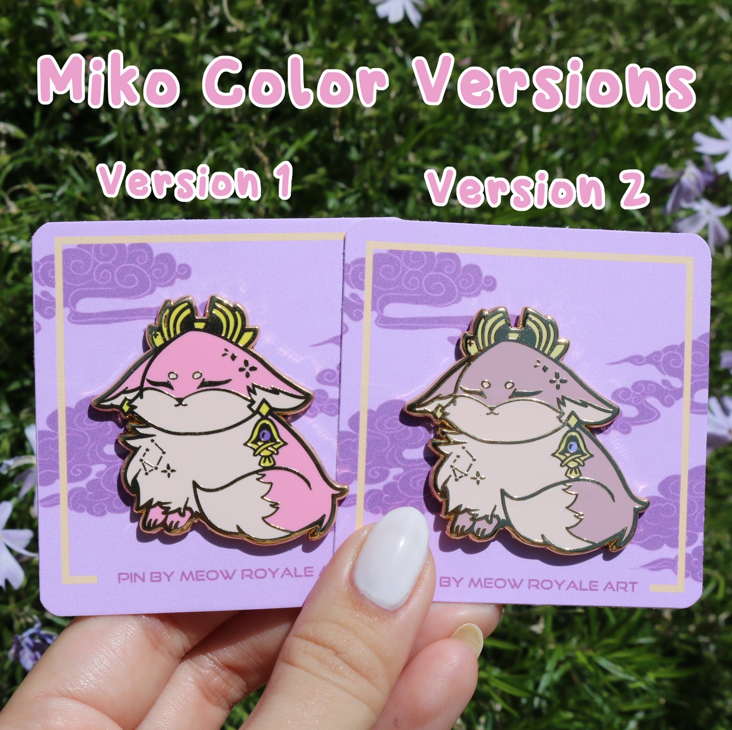 Yae Miko and Raiden Shogun Cat and Fox Genshin Impact