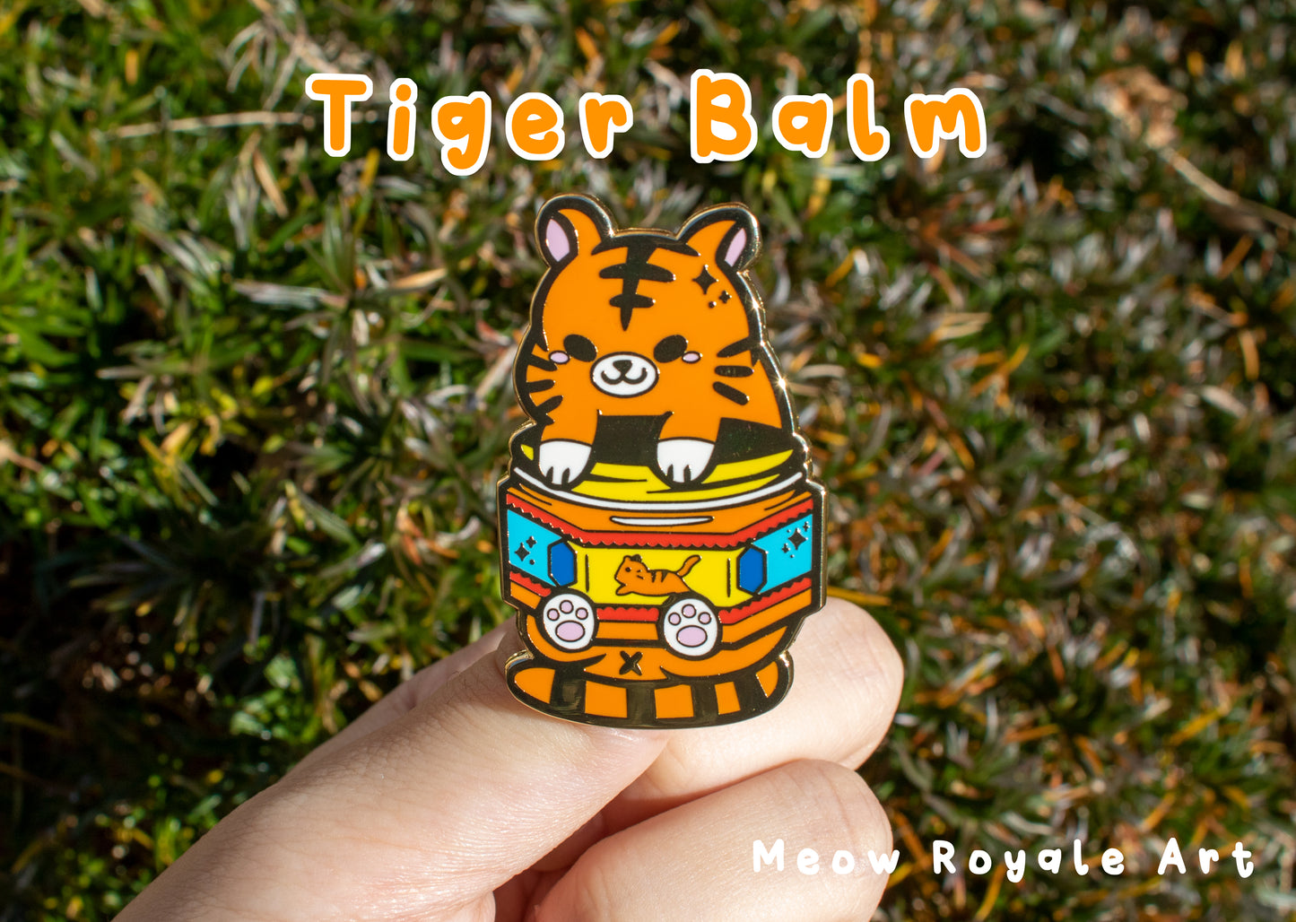 White Rabbit Candy and Tiger Balm Enamel Pin