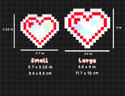 Pixel Heart Suncatcher/ Rainbow Maker