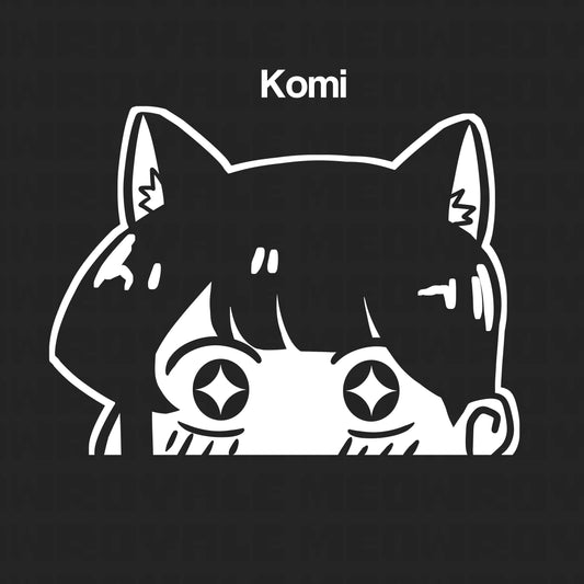 Komi Cat Ear Vinyl Decal Peeker