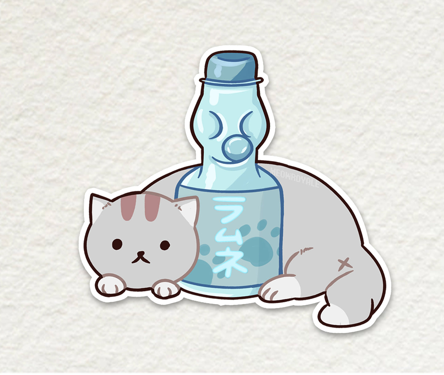 Bubble Tea, Yakult, Ramune and Soju Cat Stickers