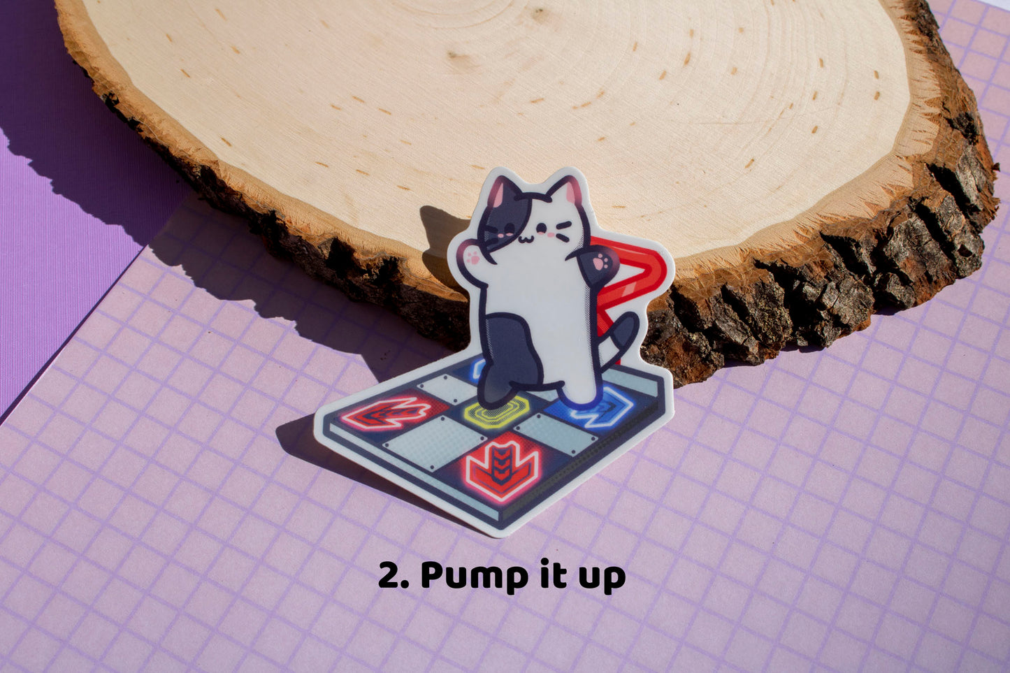 Dancing Rhythm Game Cat Sticker/ DDR/ Pump it up