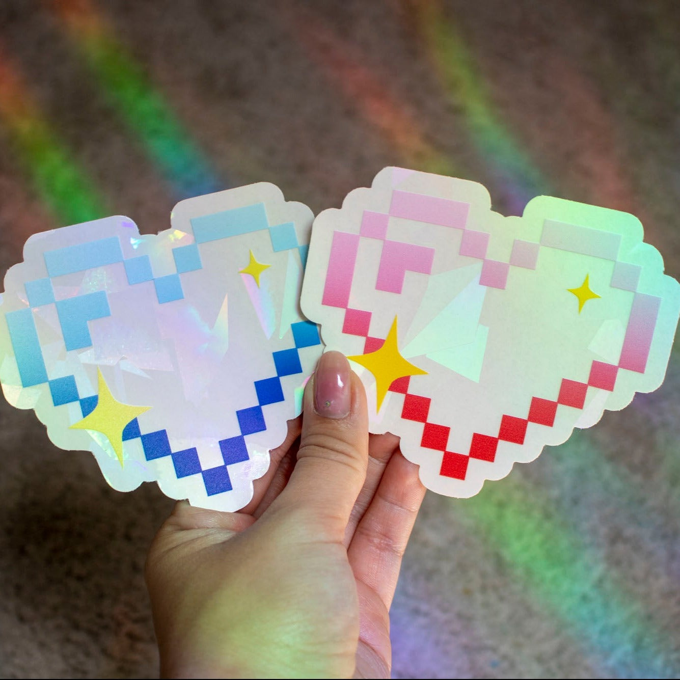 Pixel Heart Suncatcher/ Rainbow Maker