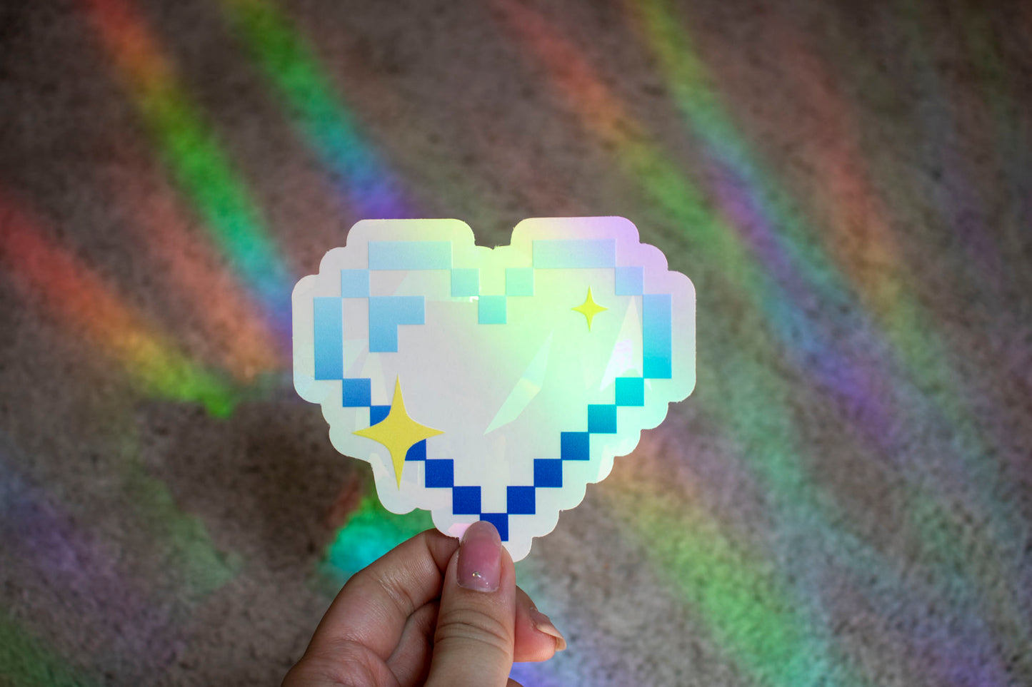 Pixel Heart Suncatcher/ Rainbow Maker