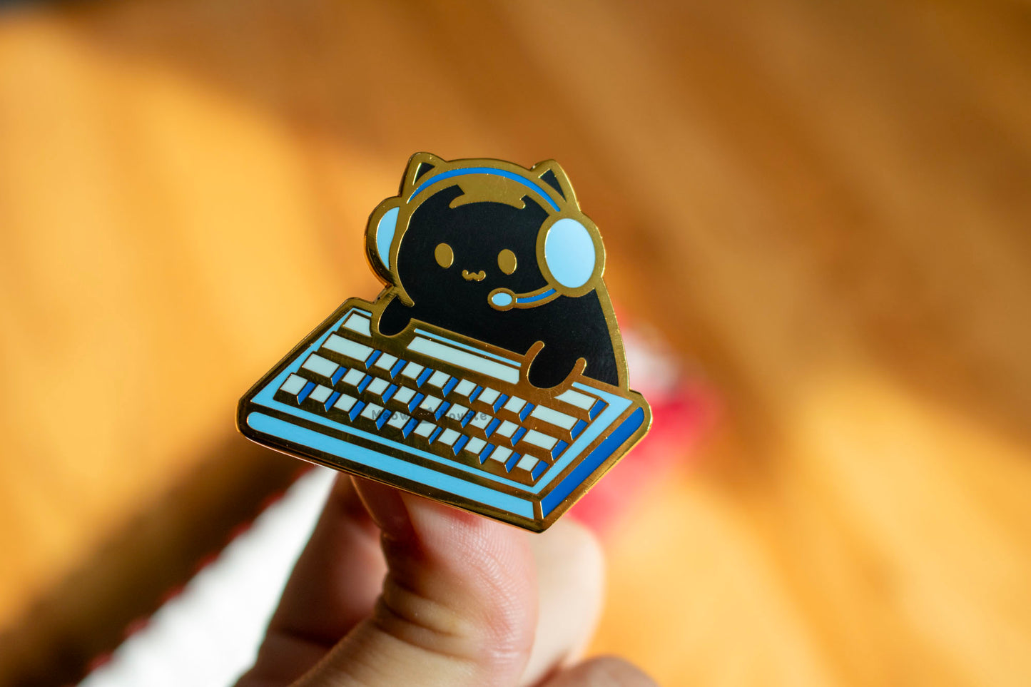 Gamer Keyboard Cat Enamel Pin