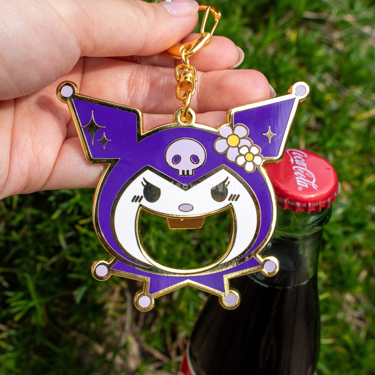 Goth Bunny Bottle Opener Keychain