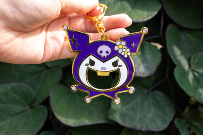 Goth Bunny Bottle Opener Keychain