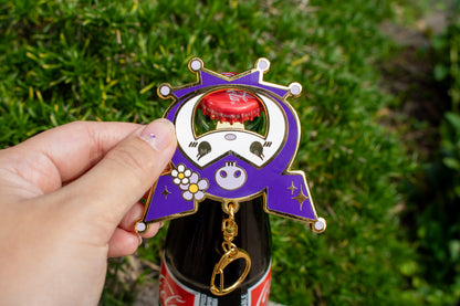 Goth Bunny Bottle Opener Keychain