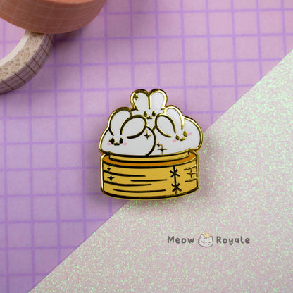 Steamed Bun Enamel Pin