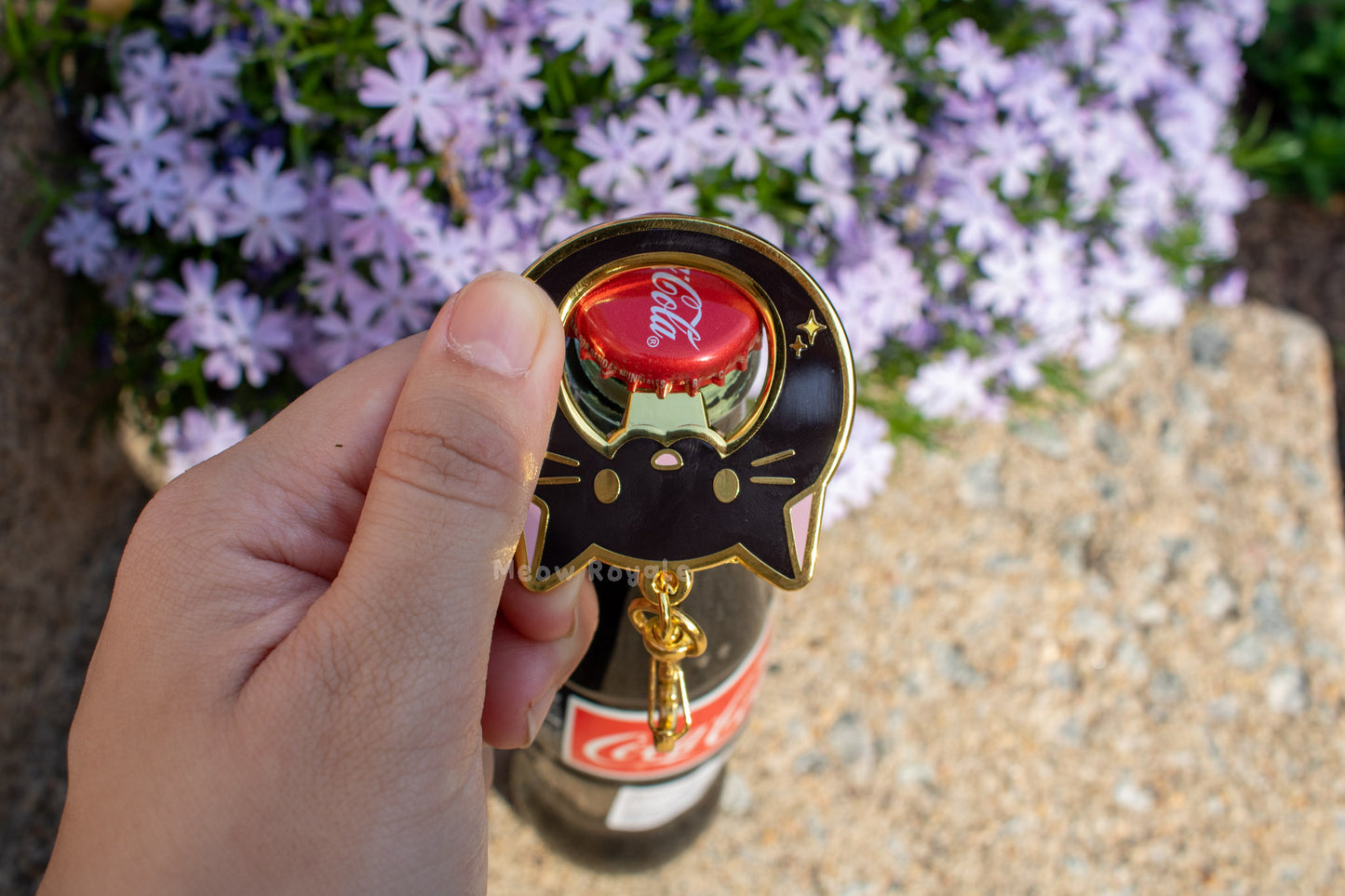 Black Cat Bottle Opener Keychain