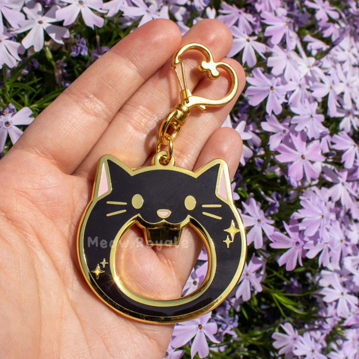 Black Cat Bottle Opener Keychain