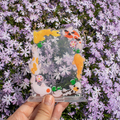 Koi Fish Acyclic Photocard Holders Stand Keychain