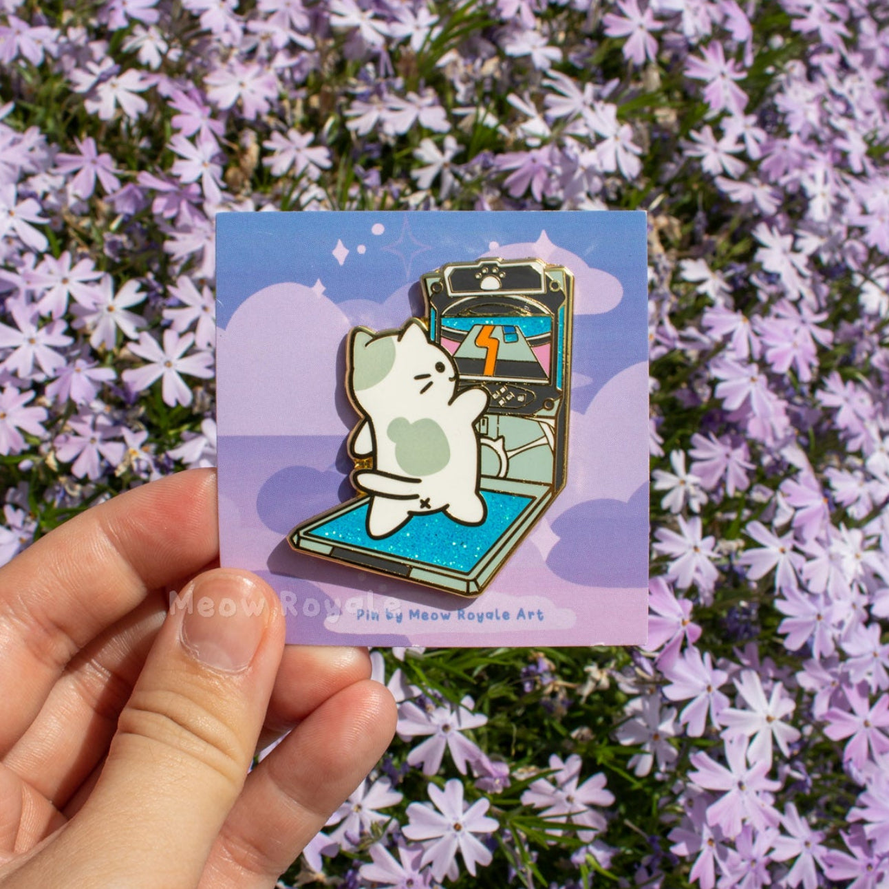 Dance Rush Rhythm Game Cat Enamel Pin