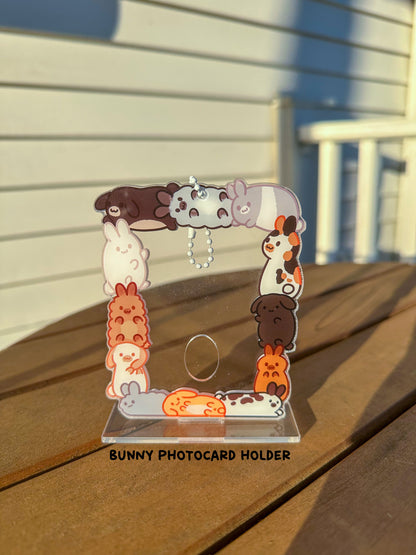Bunny & Kitty Acyclic Photocard Holders Stand Keychain