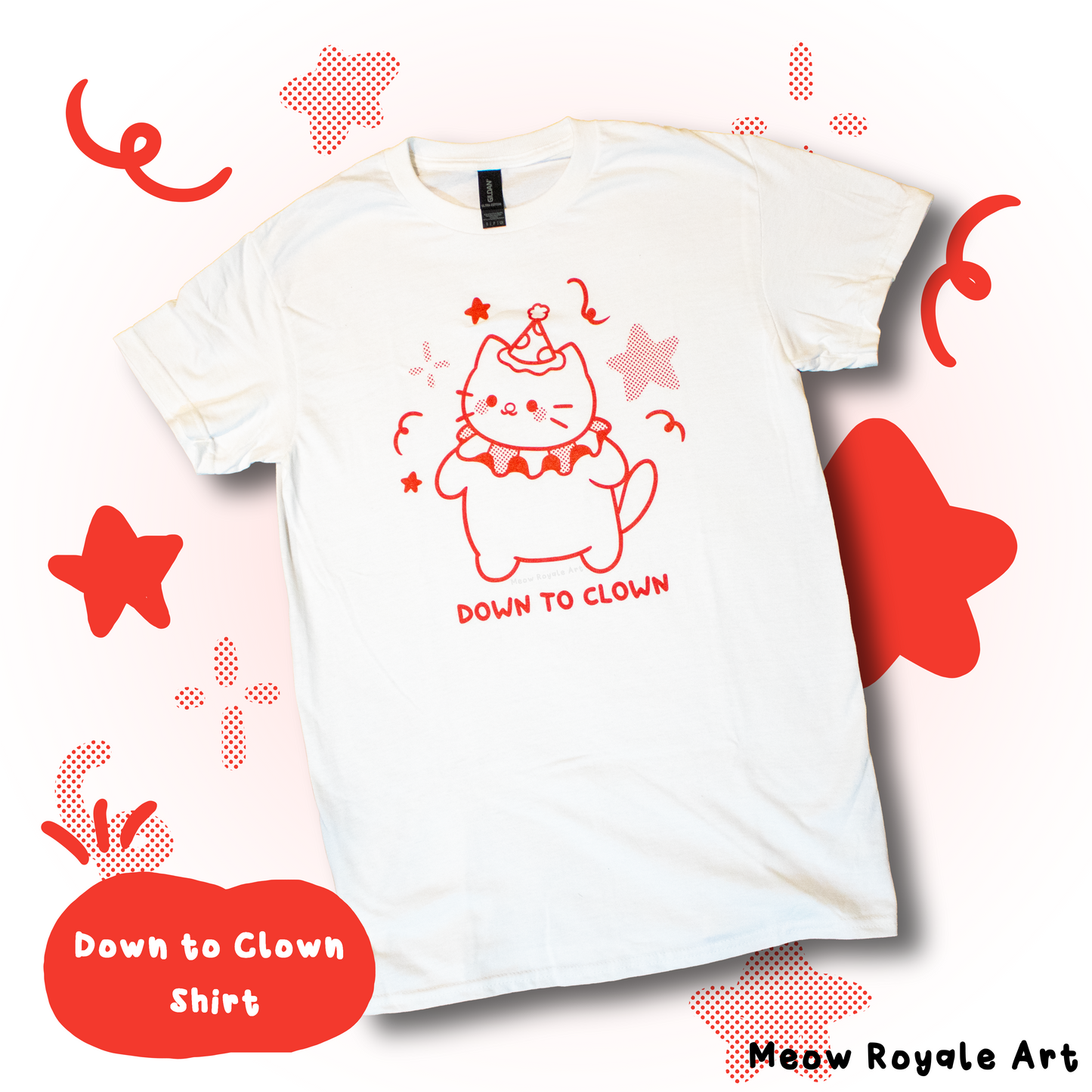 Down to Clown Cat T-Shirt