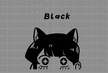 Komi Cat Ear Vinyl Decal Peeker